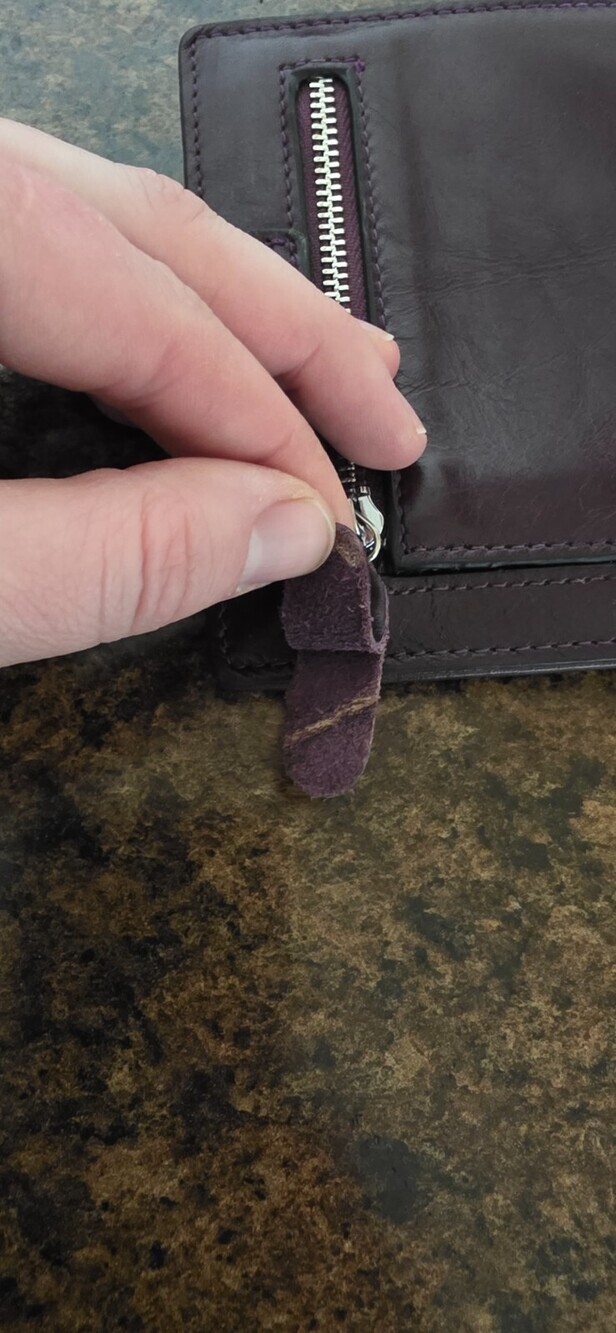 EUC Bostanten Women's Purple Eggplant Leather Snap Wallet WITHOUT ID Card Holder - Picture 4 of 5